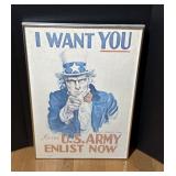 Uncle Sam Wall Art   -   27" x 19"