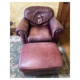 Lane Leather Chair & Foot Rest