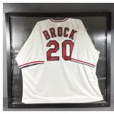 Lou Brock Jersey - Signed & Framed