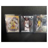 Three LeBron James Basketball Cards