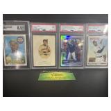 Four Graded Baseball Cards