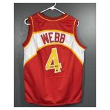 Spud Webb Atlanta Hawks Signed Jersey - COA*