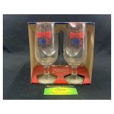 Four Budweiser 1984 Los Angeles Olympics goblets