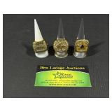 3 Los Angeles Lakers Replica Championship Rings