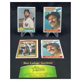 Thurman Munson Yankees 1972,76,77 Topps baseballs