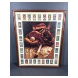 Framed Baseball Picture With Vintage Players