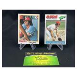 Pete Rose Reds Topps 1977&78 #450 & #20 baseball