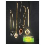 Necklaces with glass pendants and more