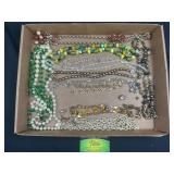 Beaded necklaces and earrings