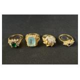 4 Gold Tone Rings