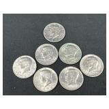 (7) JFK Clad Half Dollars Various Dates