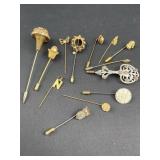 13 vintage stick pins