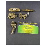 5 Vintage Brooches / Pendants
