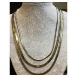 3 Sterling Silver Herringbone chains