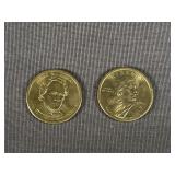 Sacagaea and James Buchanan One Dollars