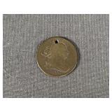 1804 Half Cent with Hole - Plain 4 Stemless Wreath