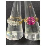 2 Sterling Silver Rings