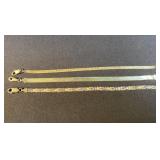 3 Sterling Silver bracelets 7 "