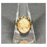 Vintage Cameo 10K Ring - 2.79g - Size 6