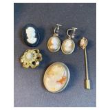 Cameo brooch/pendants & more