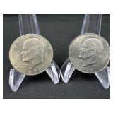 (2) Ike Clad Dollars 1972 & 1971D