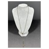 Sterling Silver Cross Necklace - 1.82g