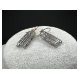 Sterling Silver Sled Earrings marked 925