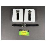3 Chrome Wrist Watches
