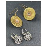 Shotgun shell ends earrings