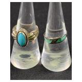 2 Sterling Silver Rings