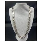 Figaro Style Chain Necklace (See Notes)Marked 925*