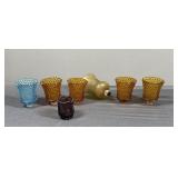 Vintage Glass Lamp Shades & Votive Cups