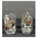 2 Coca Cola Christmas Glasses