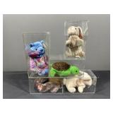 Ty Beanie Babies w/ Display Cases