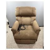 Power Lift Recliner Chair Brown Fabric