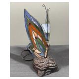 Stained Glass Butterfly Accent Lamp