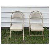 2 Metal Fold Up Chairs