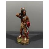Native American Figure Statue w/ Headdress