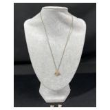 10K Gold Necklace & Earring Set w/ Stones