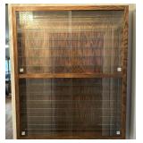 Wall Mount Oak Curio Display Cabinet