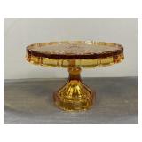 Amber glass Cake Stand