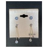 Sterling silver Floral earrings
