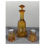 Coin Amber Glass Decanter