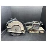 Corded Circular Saw and Belt Sander