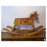 Antique Wooden Rocking Horse