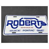 Local Roberts automotive License Plate