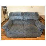 La Z Time Blue reclining love seat