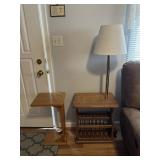End Table With Lamp and Small End Table