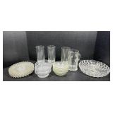 Mixed Glassware Set Plates Bowls & Mugs
