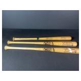 Two Louisville Sluggers & Adicondack wooden bats